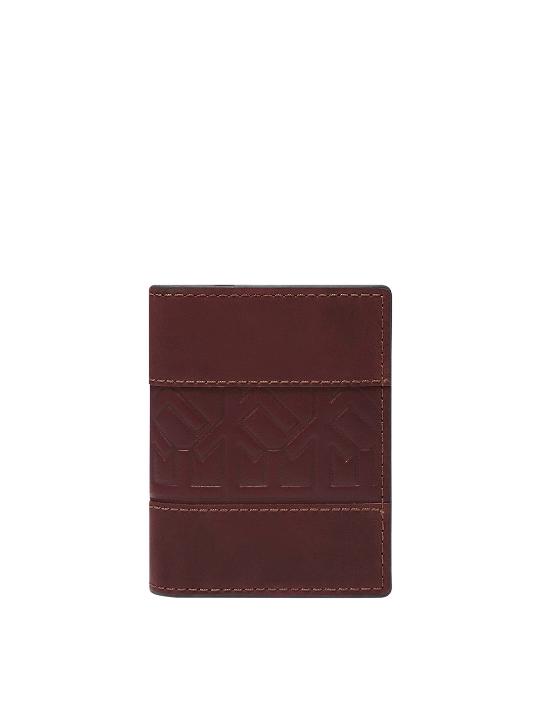 

Fossil Men Brown Textured Leather Card Holder