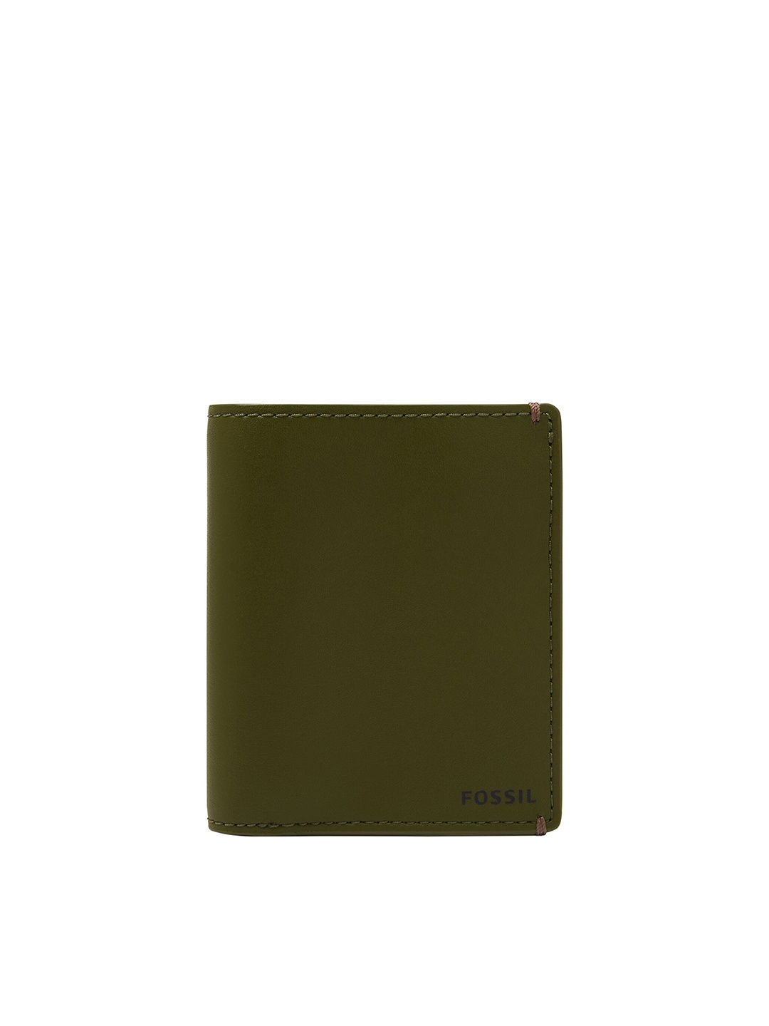 

Fossil Men Green Solid Two Fold Wallet