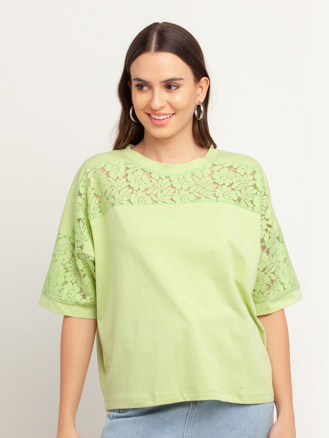 

Zink London Green Extended Sleeves Top