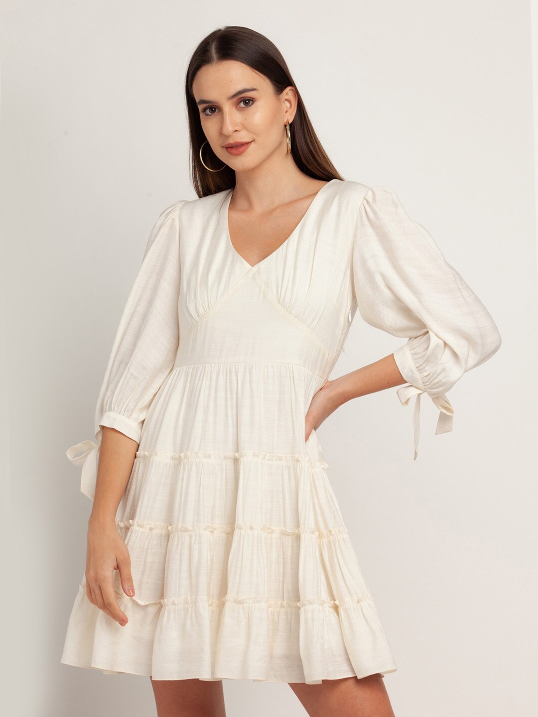 

Zink London White Tiered Dress