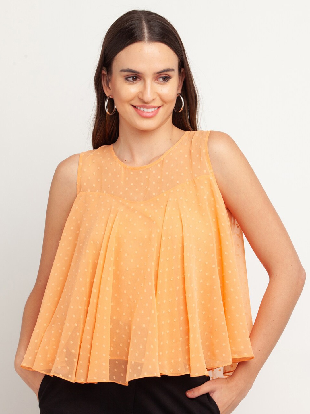 

Zink London Peach-Coloured Regular Top