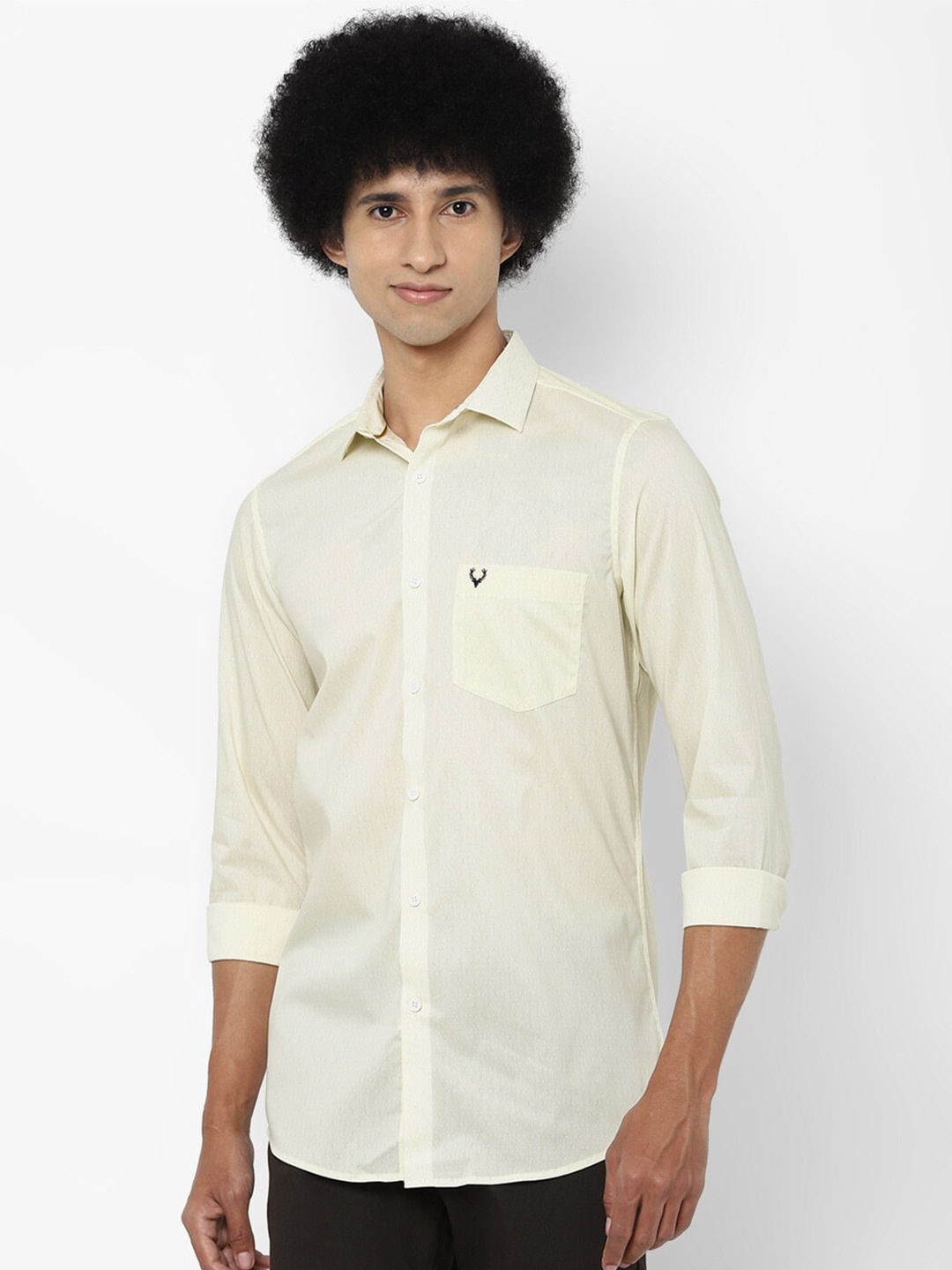 

Allen Solly Men Yellow Slim Fit Casual Shirt