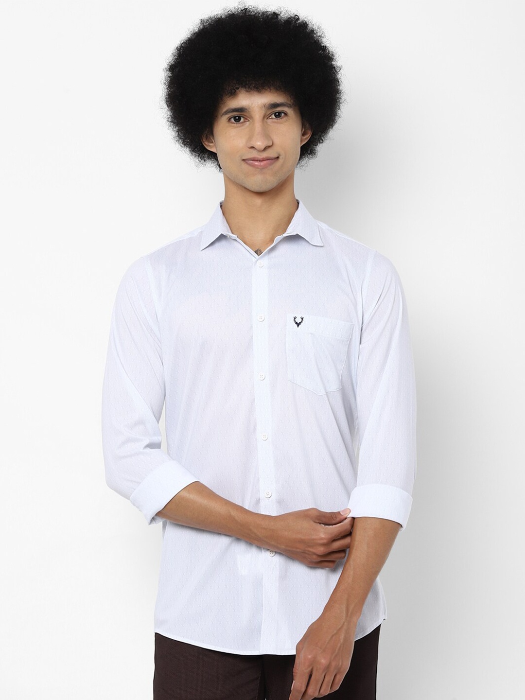 

Allen Solly Men White Slim Fit Printed Casual Shirt