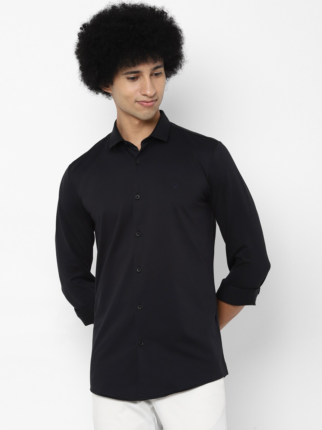 

Allen Solly Men Black Slim Fit Casual Shirt