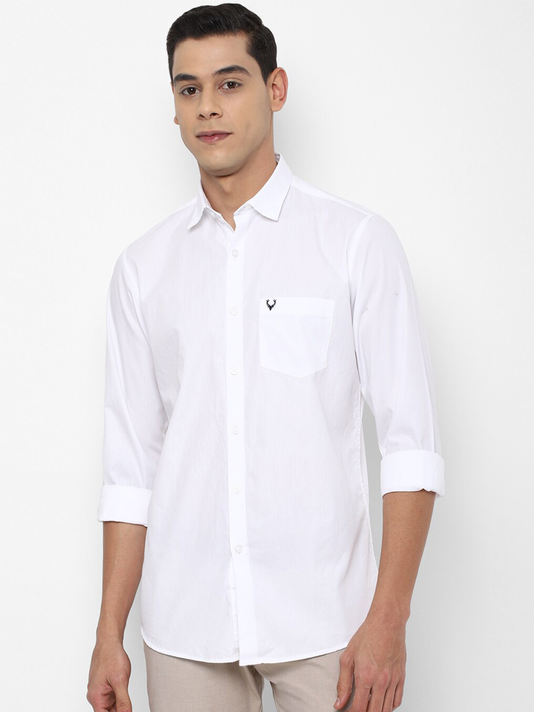 

Allen Solly Men White Slim Fit Pure Cotton Casual Shirt