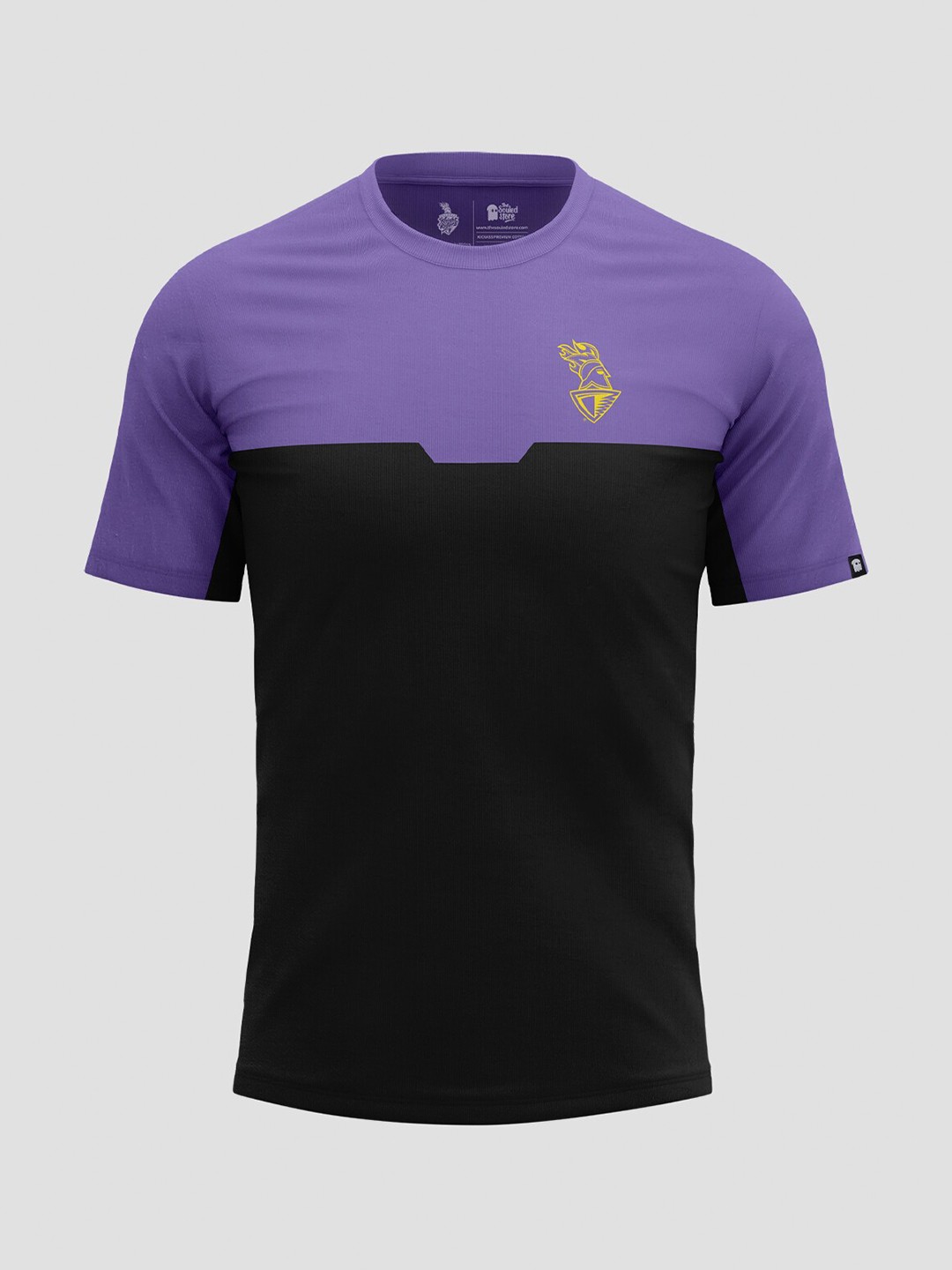 

The Souled Store Men Black & Purple Colorblocked T-shirt
