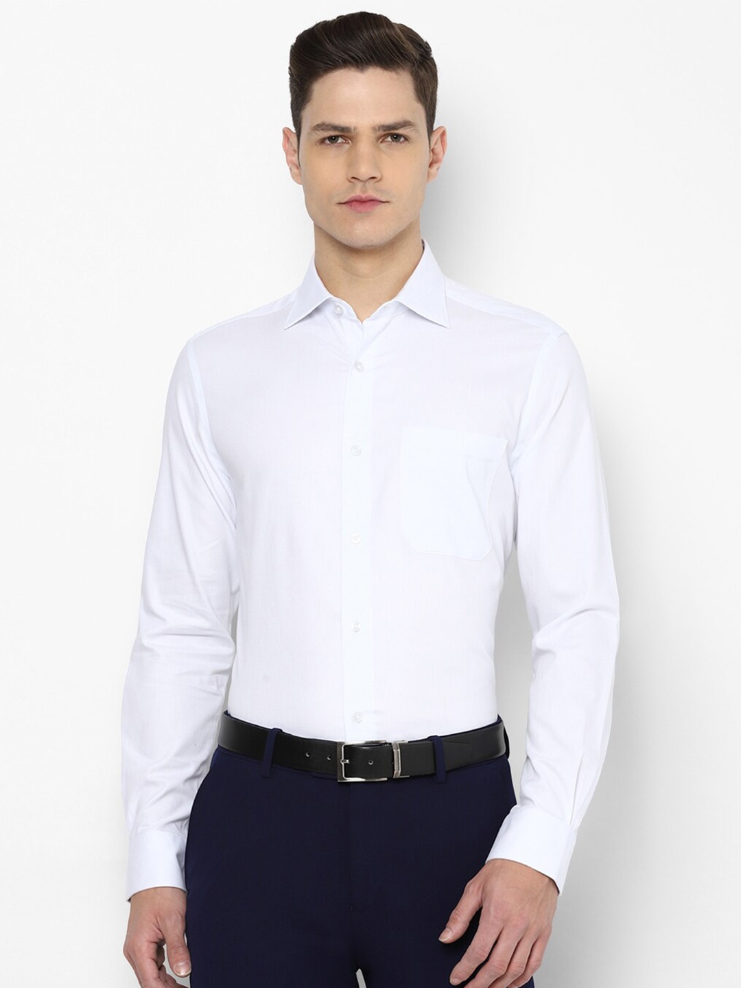 

Louis Philippe Men White Regular Fit Cotton Formal Shirt