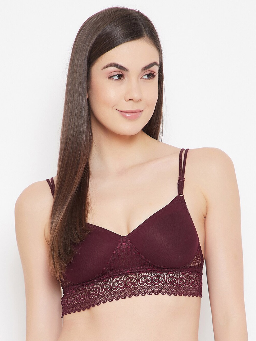 

Clovia Purple Bralette Bra Lightly Padded