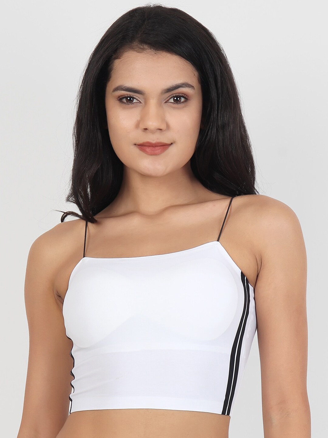 

Lebami White & Black Seamless Camisole Bra 2110_White_30C