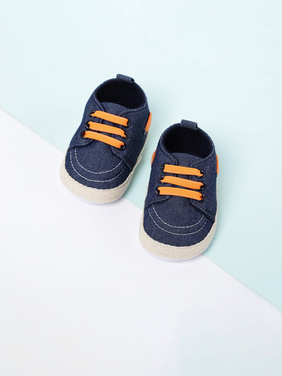 

max Boys Navy Blue Denim Booties