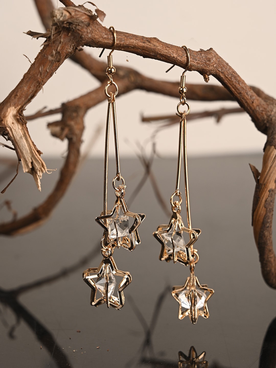 

BuckleUp Women Gold-Toned Contemporary Drop Earrings
