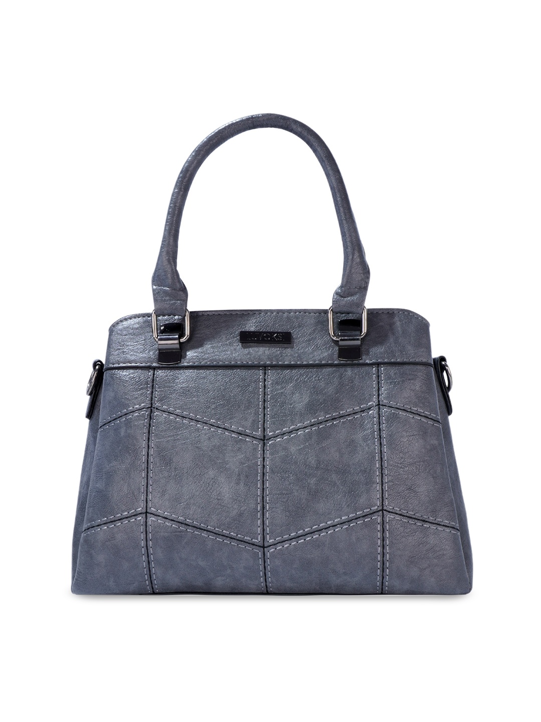 

Luvoksi Grey PU Structured Handheld Bag