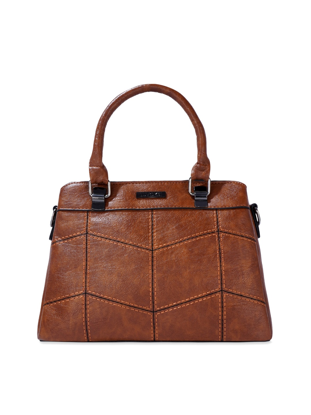 

Luvoksi Tan Brown PU Structured Handheld Bag