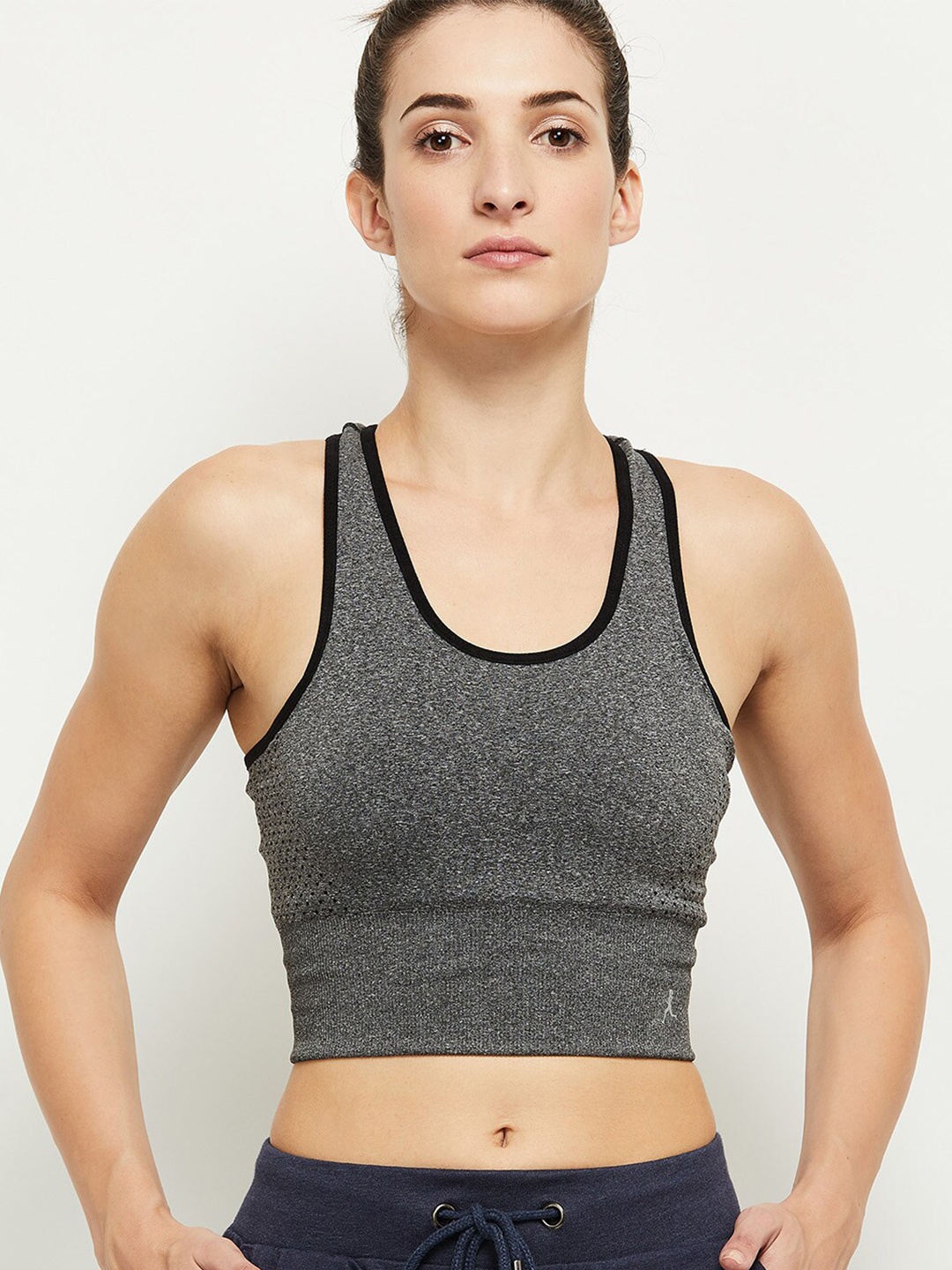 

max Charcoal Bralette Crop Top