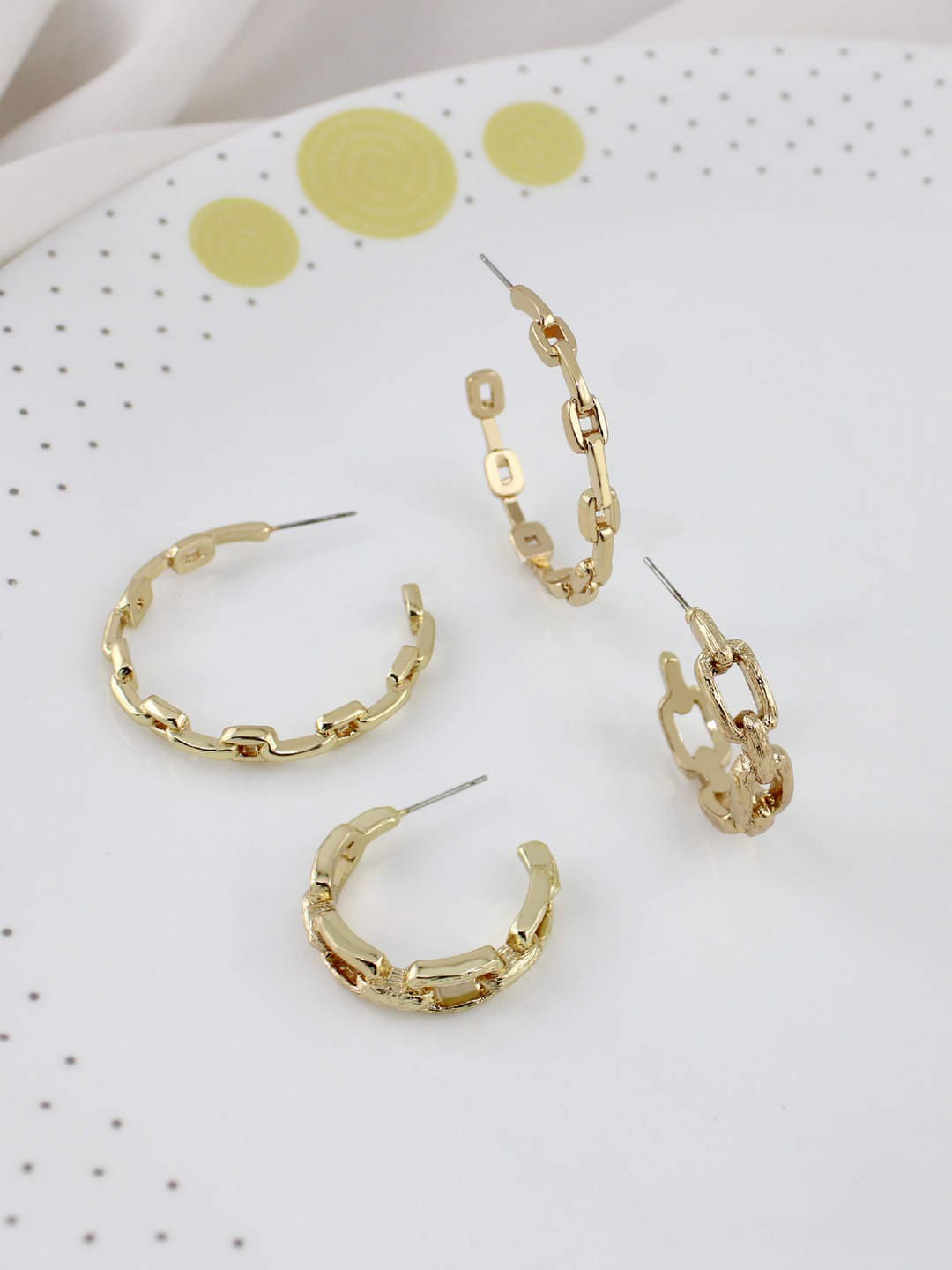 

Runway Ritual Set Of 2 Gold-Plated Half Hoop Earrings