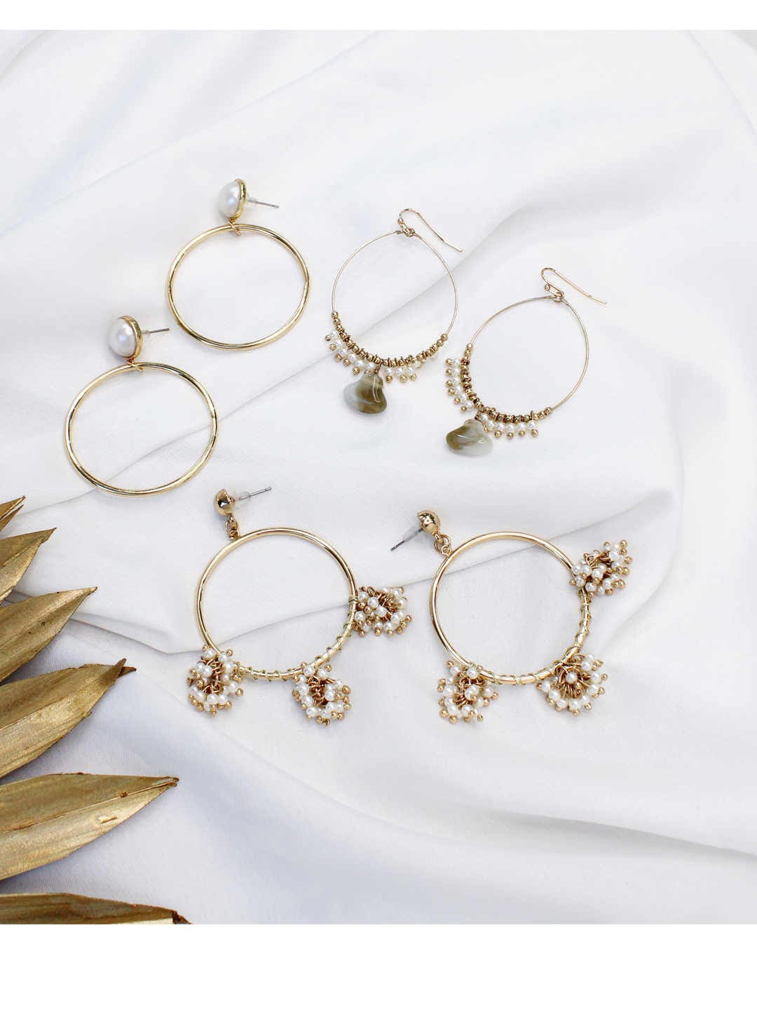 

Runway Ritual Gold-Plated Set Of 3 Hoop Earrings