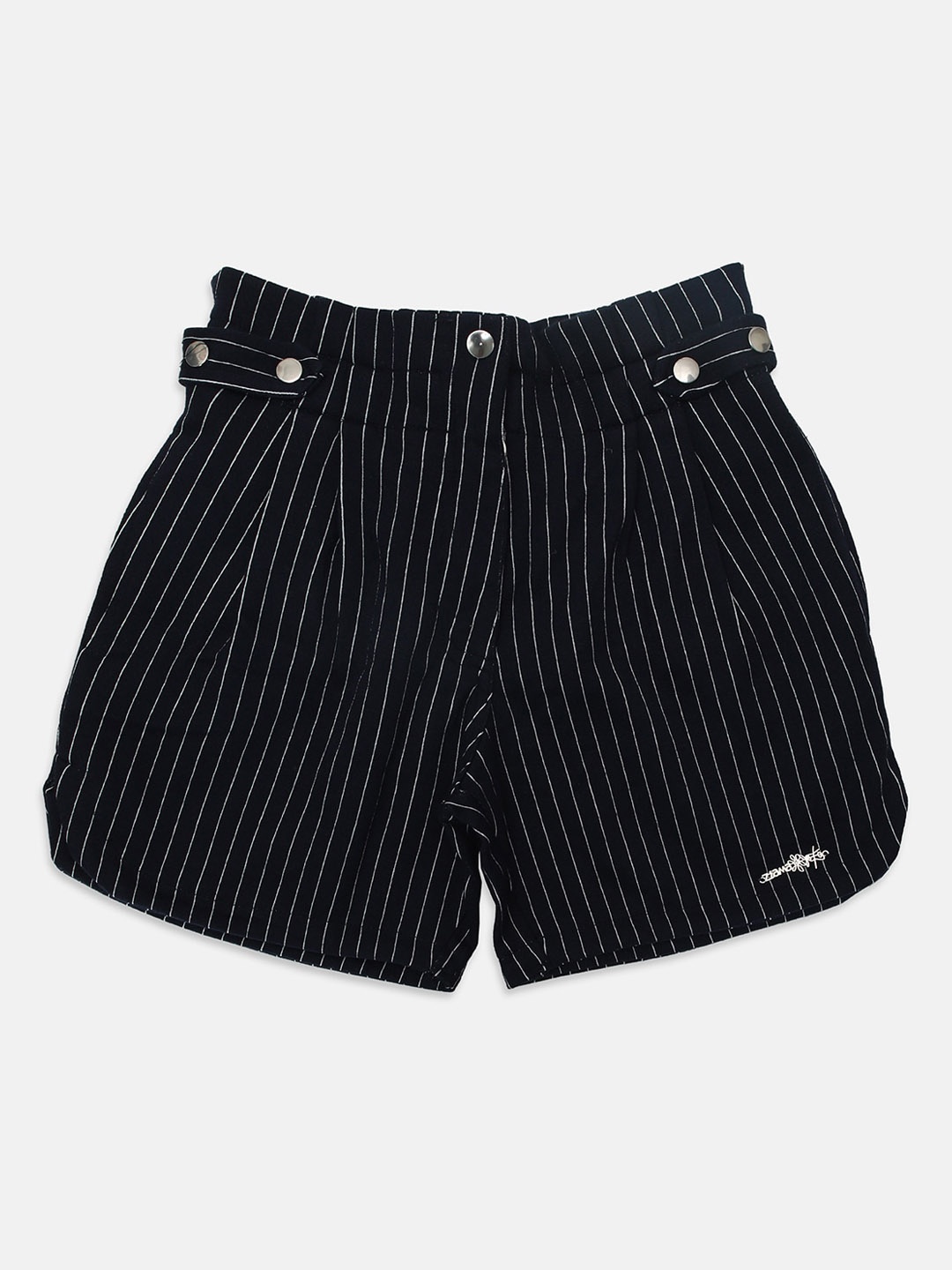 

Ziama Girls Navy Blue Striped Shorts