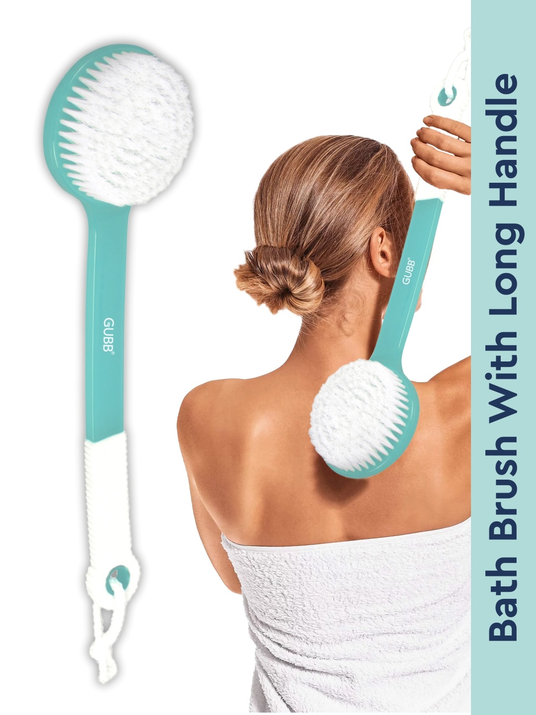 

Gubb Blue Body Brush Loofah Lufa with Long Handle