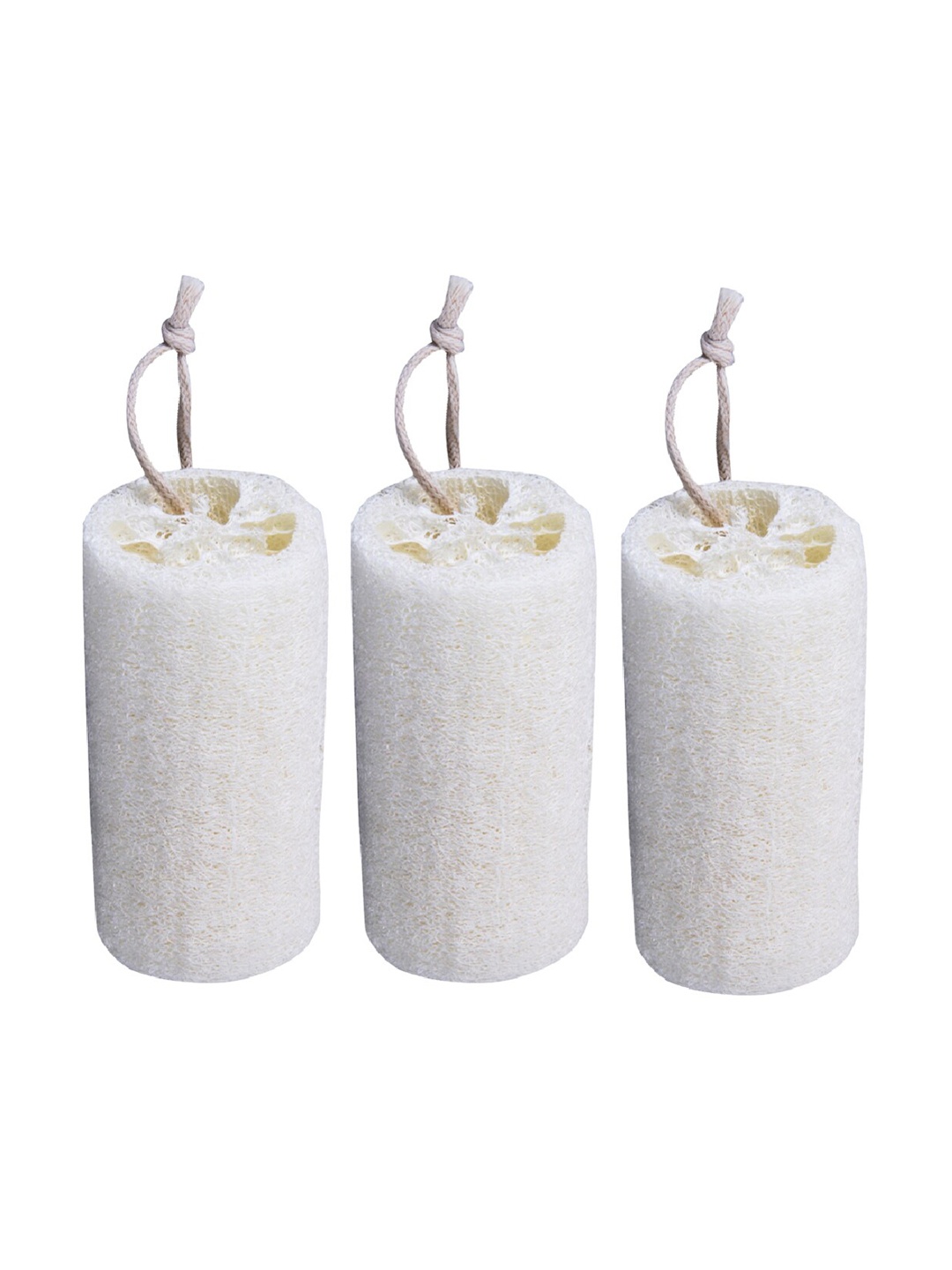 

GUBB Set of 3 Natural Loofah, White