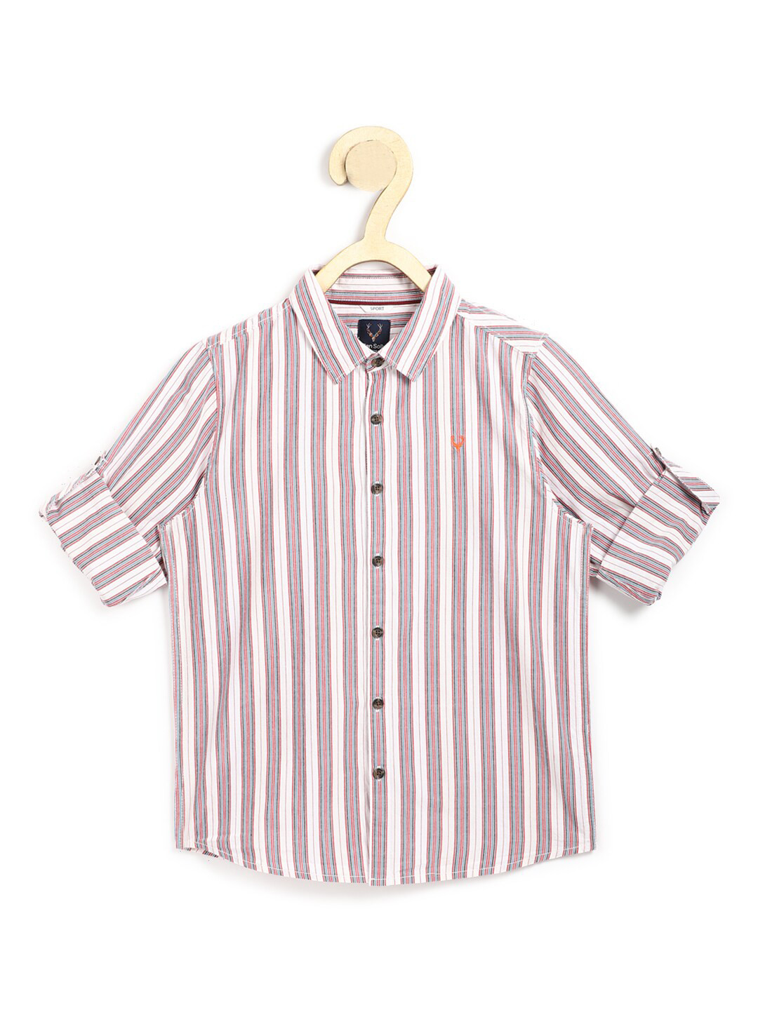 

Allen Solly Junior Boys Beige Slim Fit Striped Casual Shirt