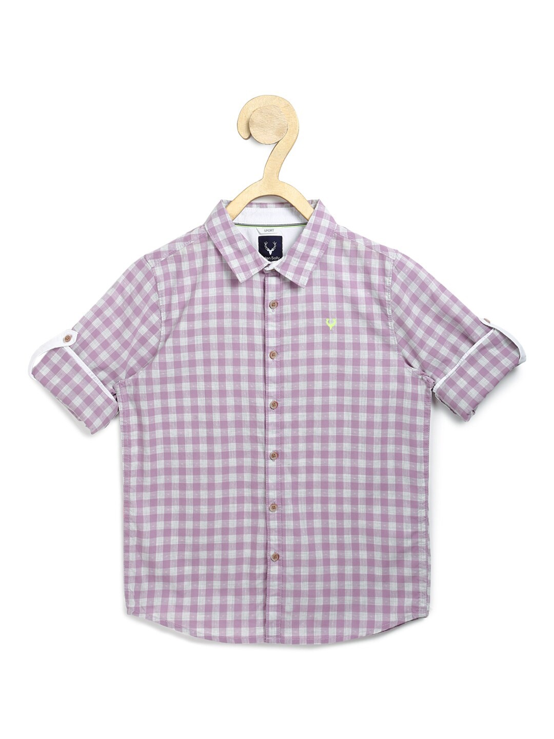 

Allen Solly Junior Boys Purple Slim Fit Checked Casual Shirt