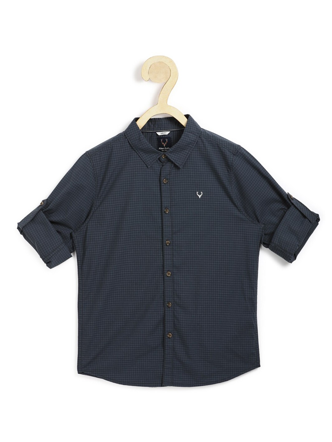 

Allen Solly Junior Boys Navy Blue Slim Fit Casual Shirt
