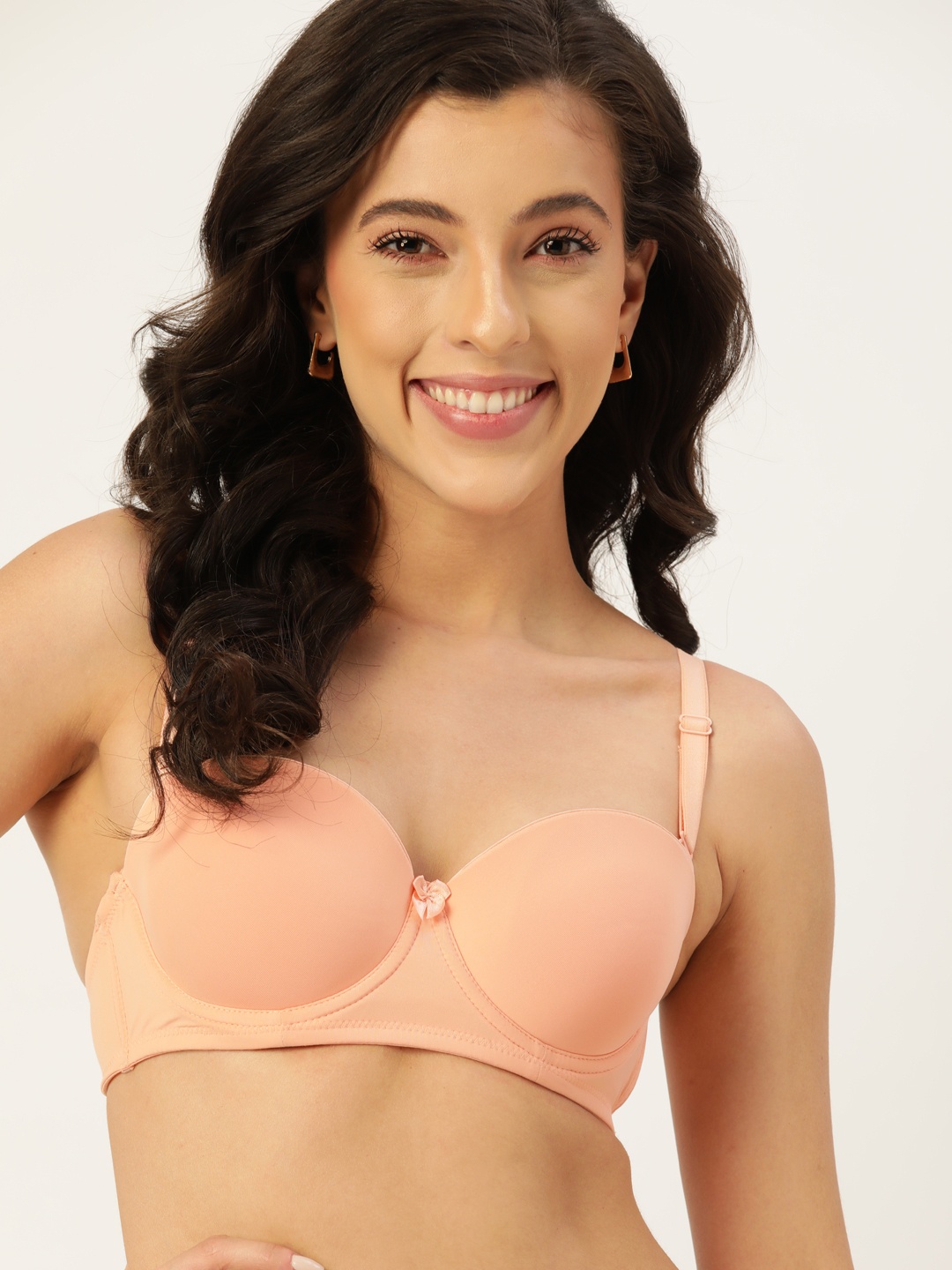 

DressBerry Peach-Coloured Bra - Lightly Padded