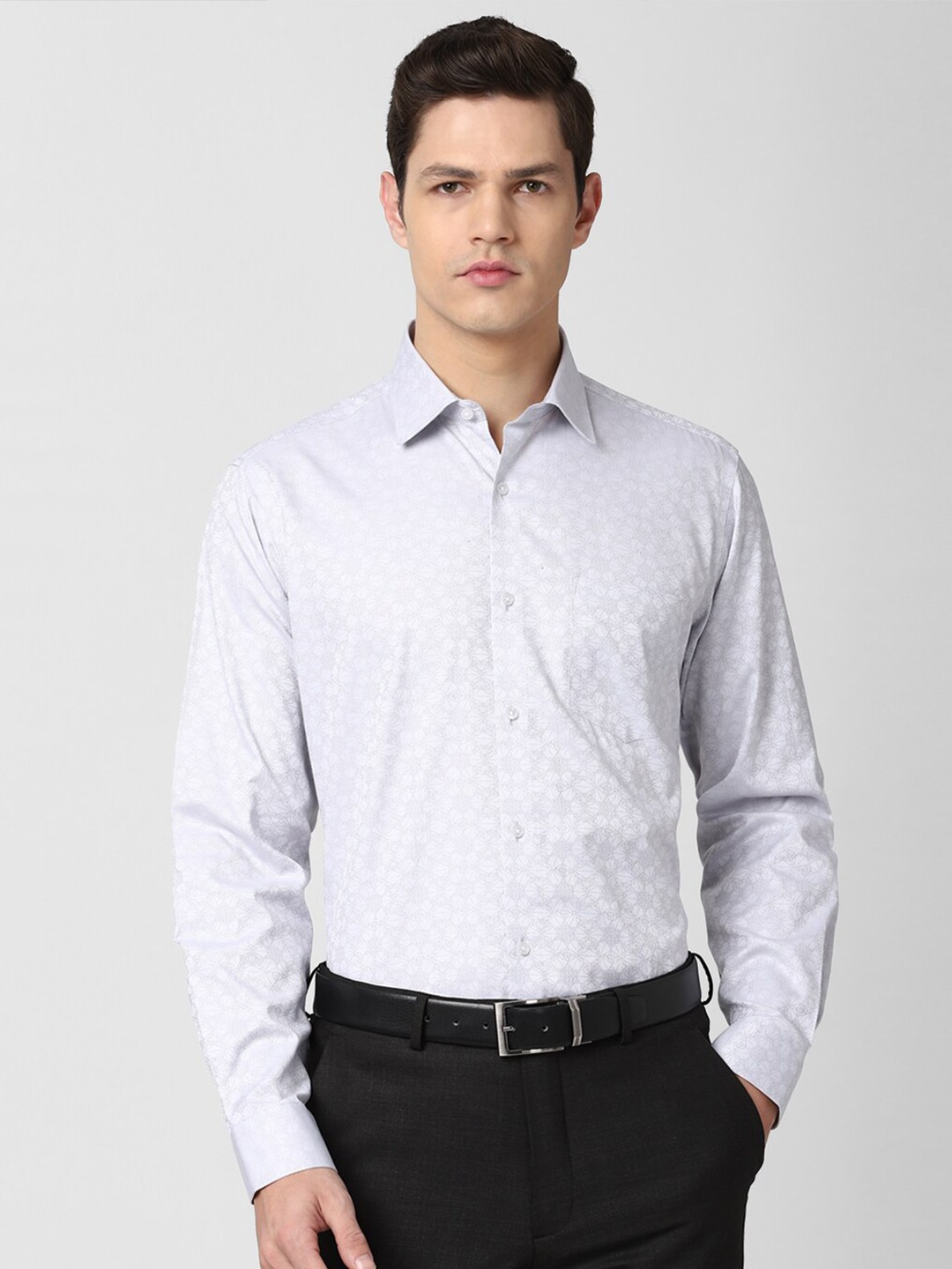 

Van Heusen Men Purple Cotton Formal Shirt