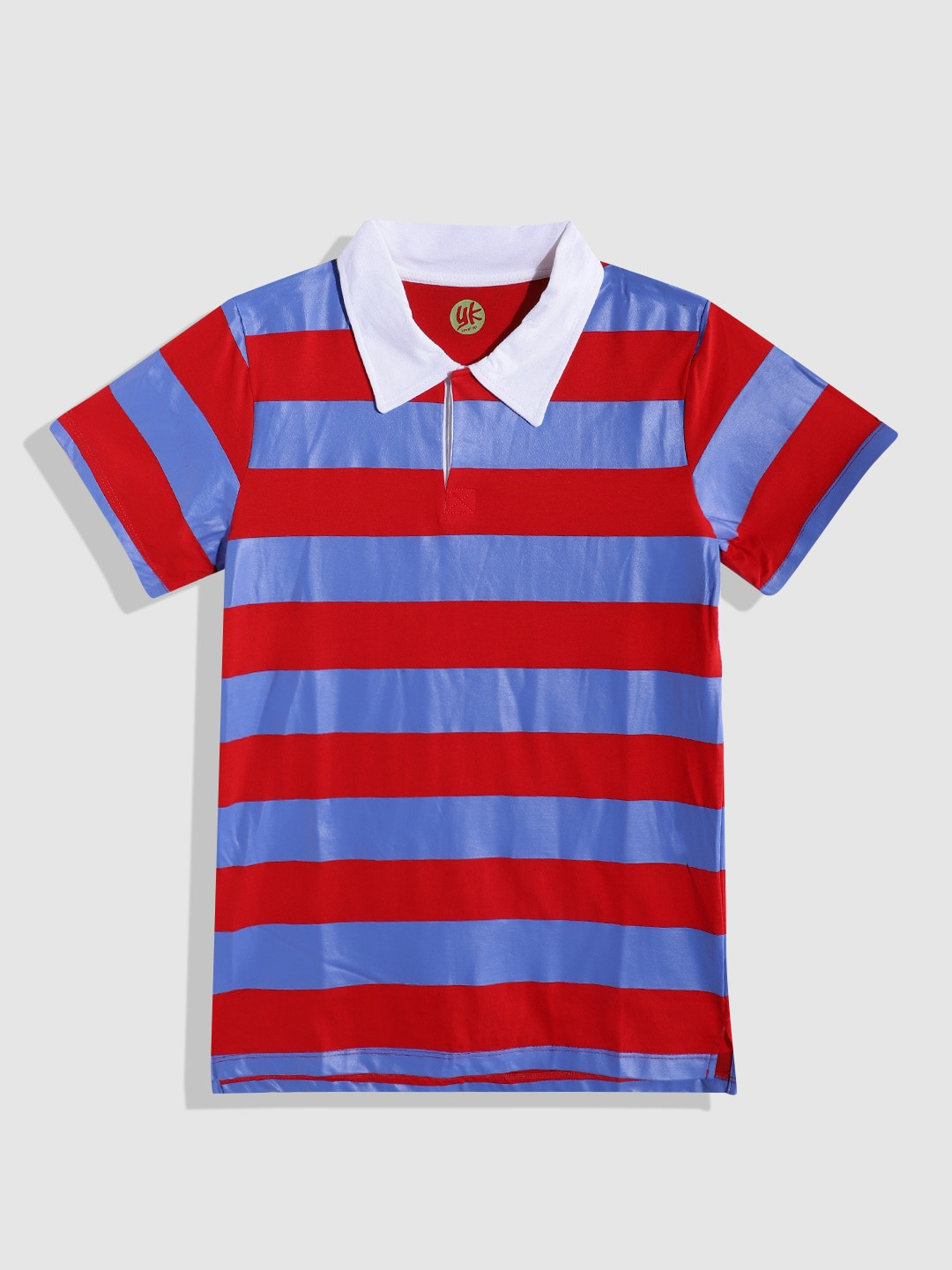 

YK Boys Striped Pure Cotton T-Shirt, Red