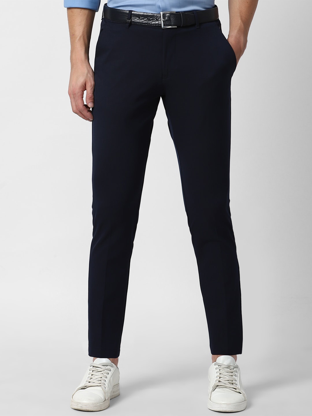 

Louis Philippe Sport Men Navy Blue Slim Fit Casual Trousers