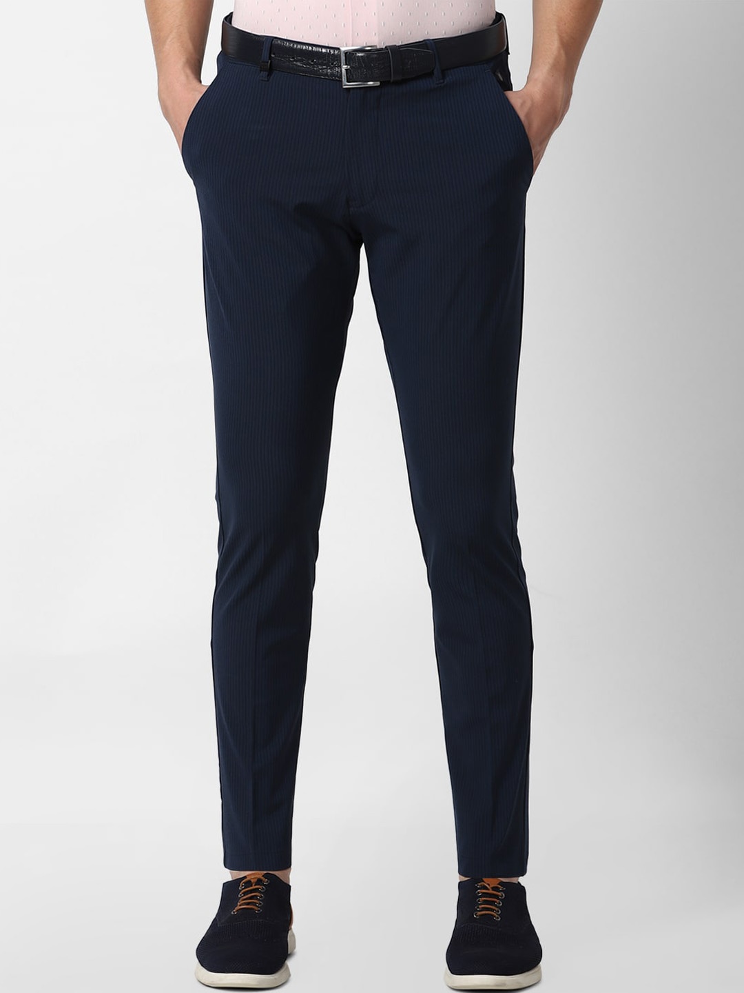 

Louis Philippe Sport Men Navy Blue Slim Fit Trousers