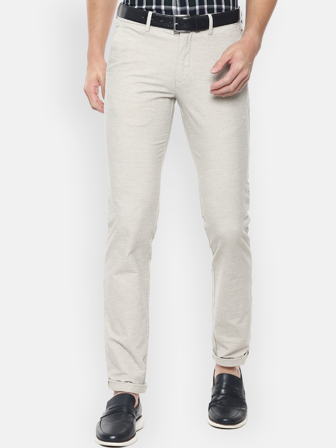 

Louis Philippe Sport Men Grey Melange Slim Fit Trousers