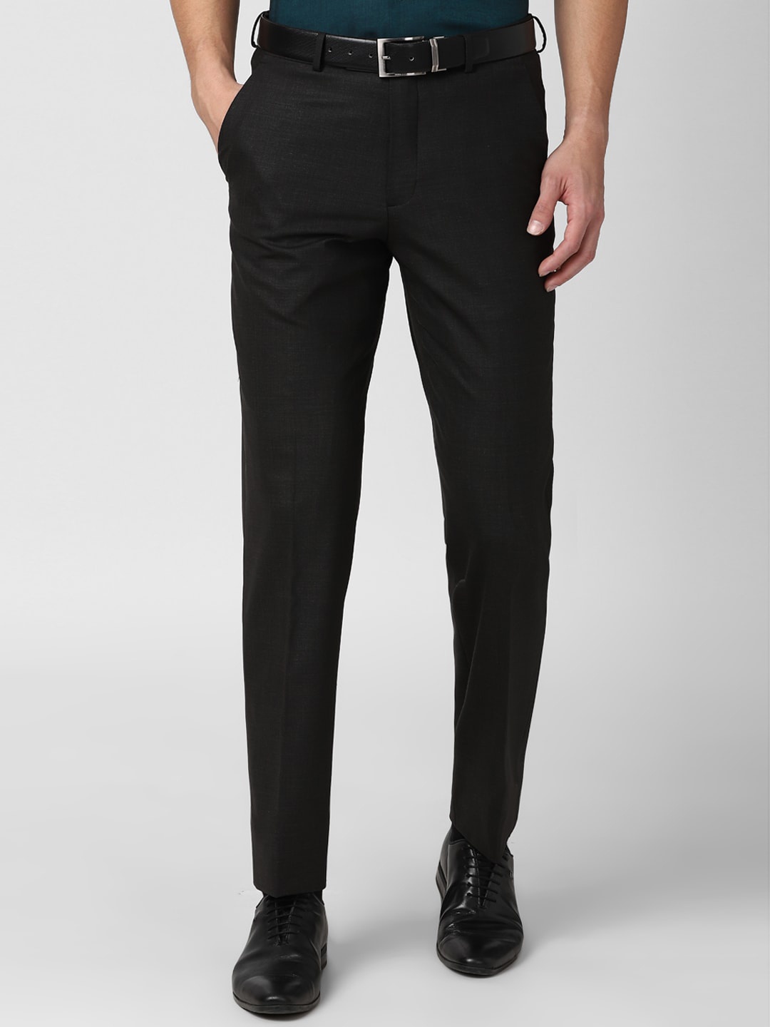 

Van Heusen Men Black Trousers