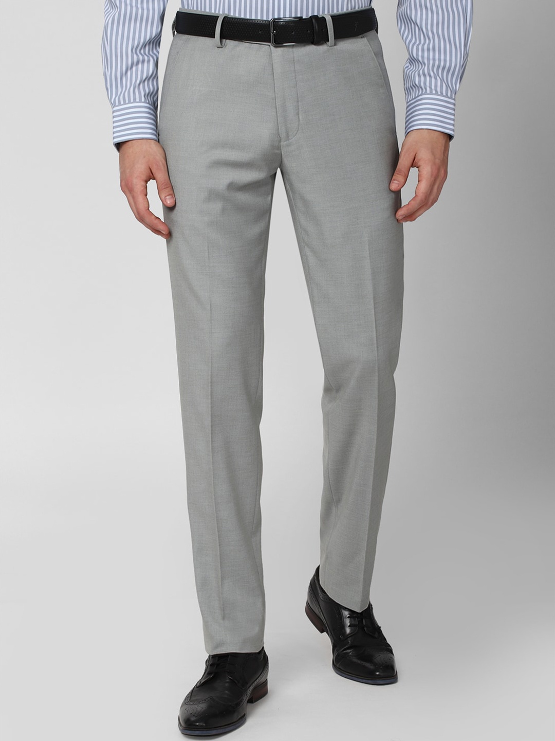

Van Heusen Men Grey Slim Fit Formal Trousers