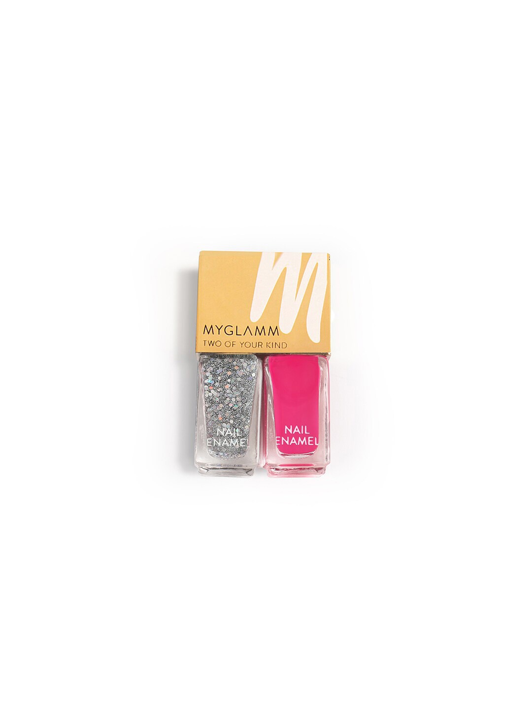 

MyGlamm Set of 2 Two Of Your Kind Duo Glitter Nail Enamel - Carnival Crush, Multi