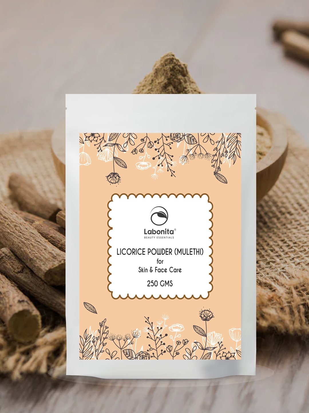 

Labonita 100% Natural Licorice Mulethi Skin & Face Powder 250 g, Orange