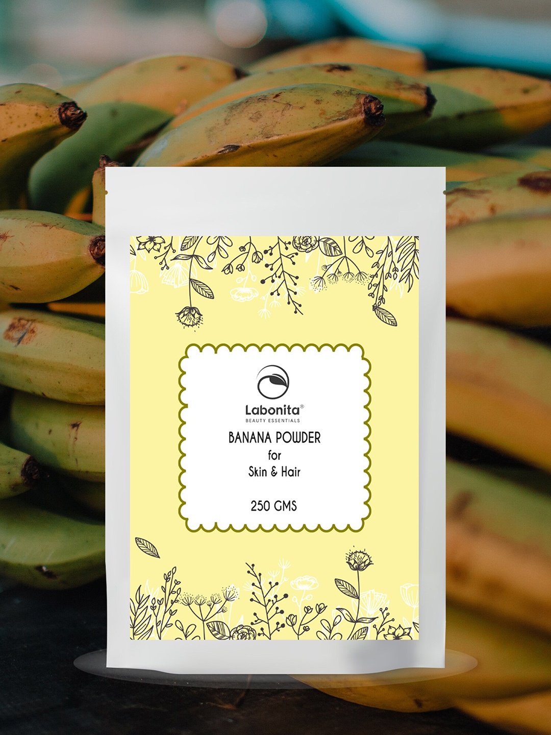 

Labonita 100% Natural Banana Skin & Hair Powder 250 g, Yellow