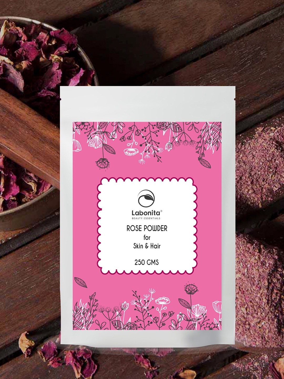 

Labonita Pure Organic Rose Powder for Skin & Hair - 250 g, Pink