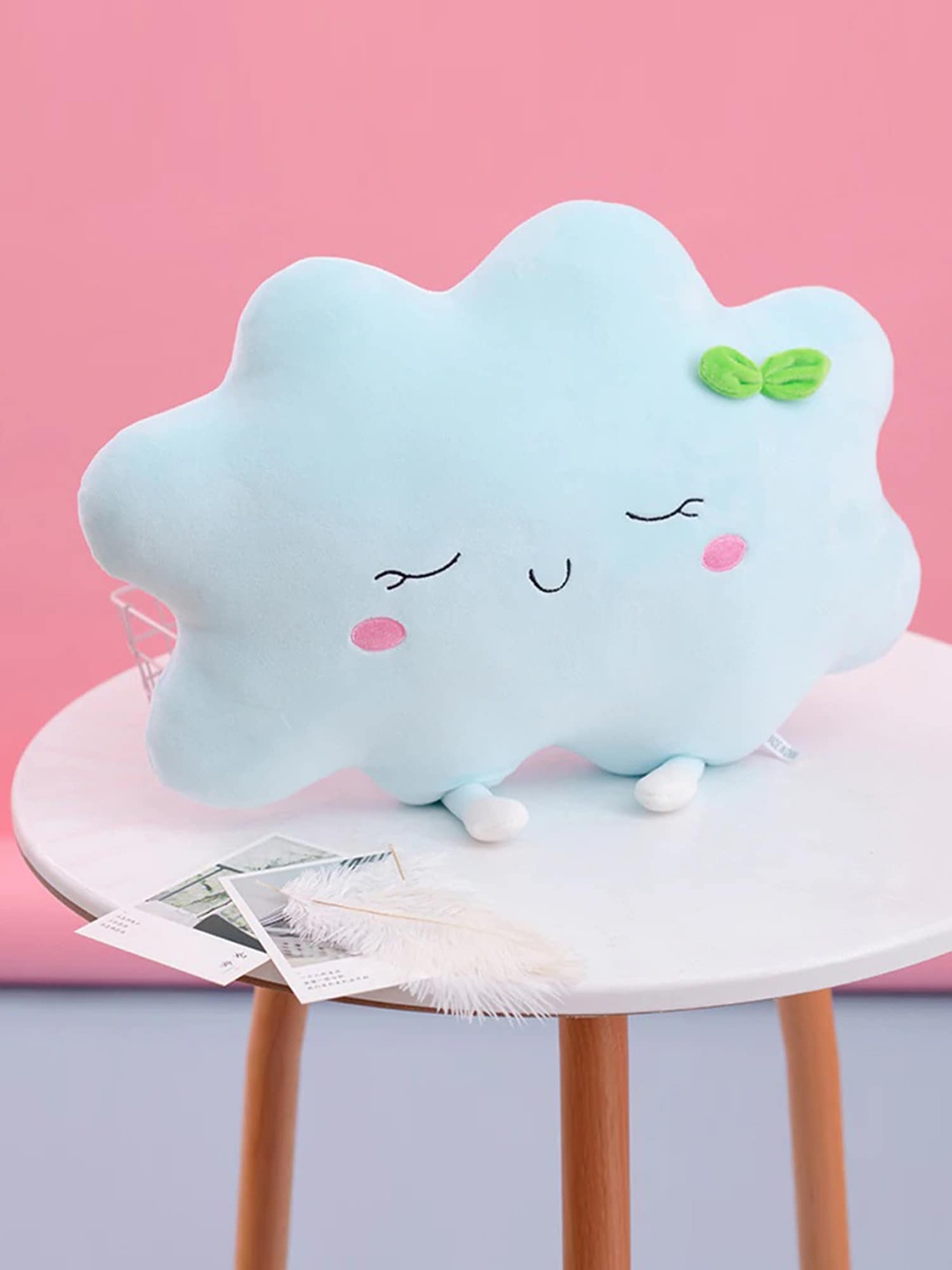 

STYBUZZ Kids Blue Embroidered Cloud Shaped Cushion Pillow