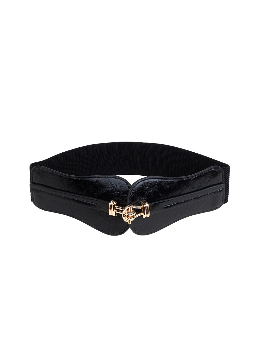 

Mali Fionna Women Black Wide Interlocked Belt