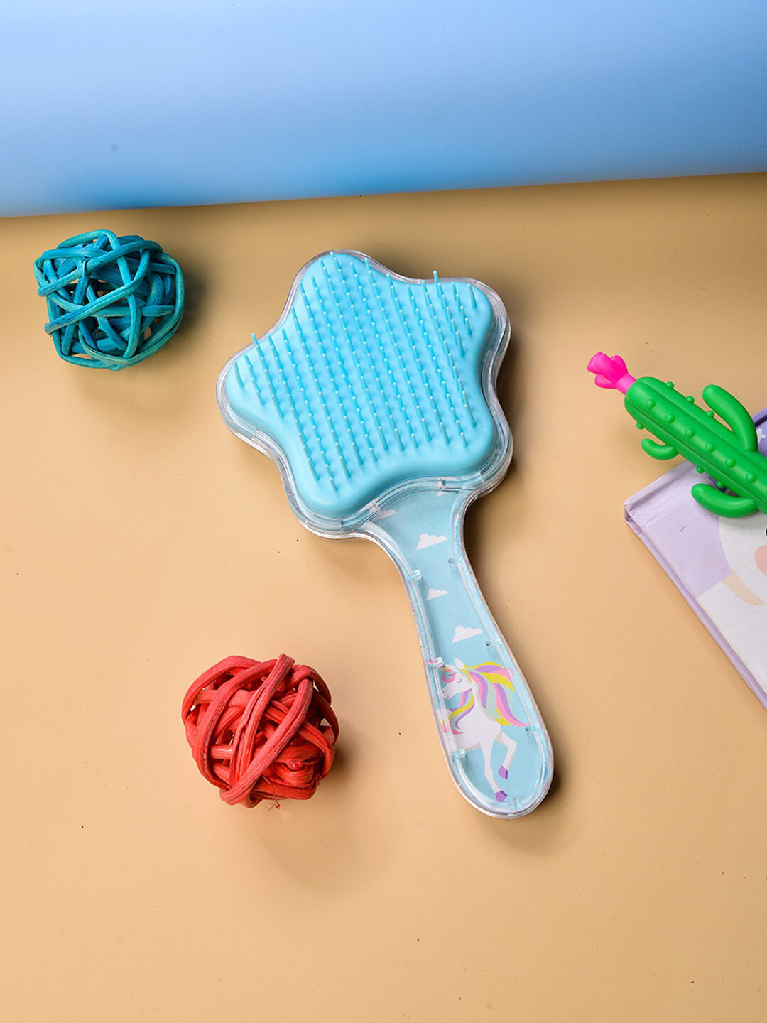 

POPLINS Kids Blue Glitter Star Hair Brush