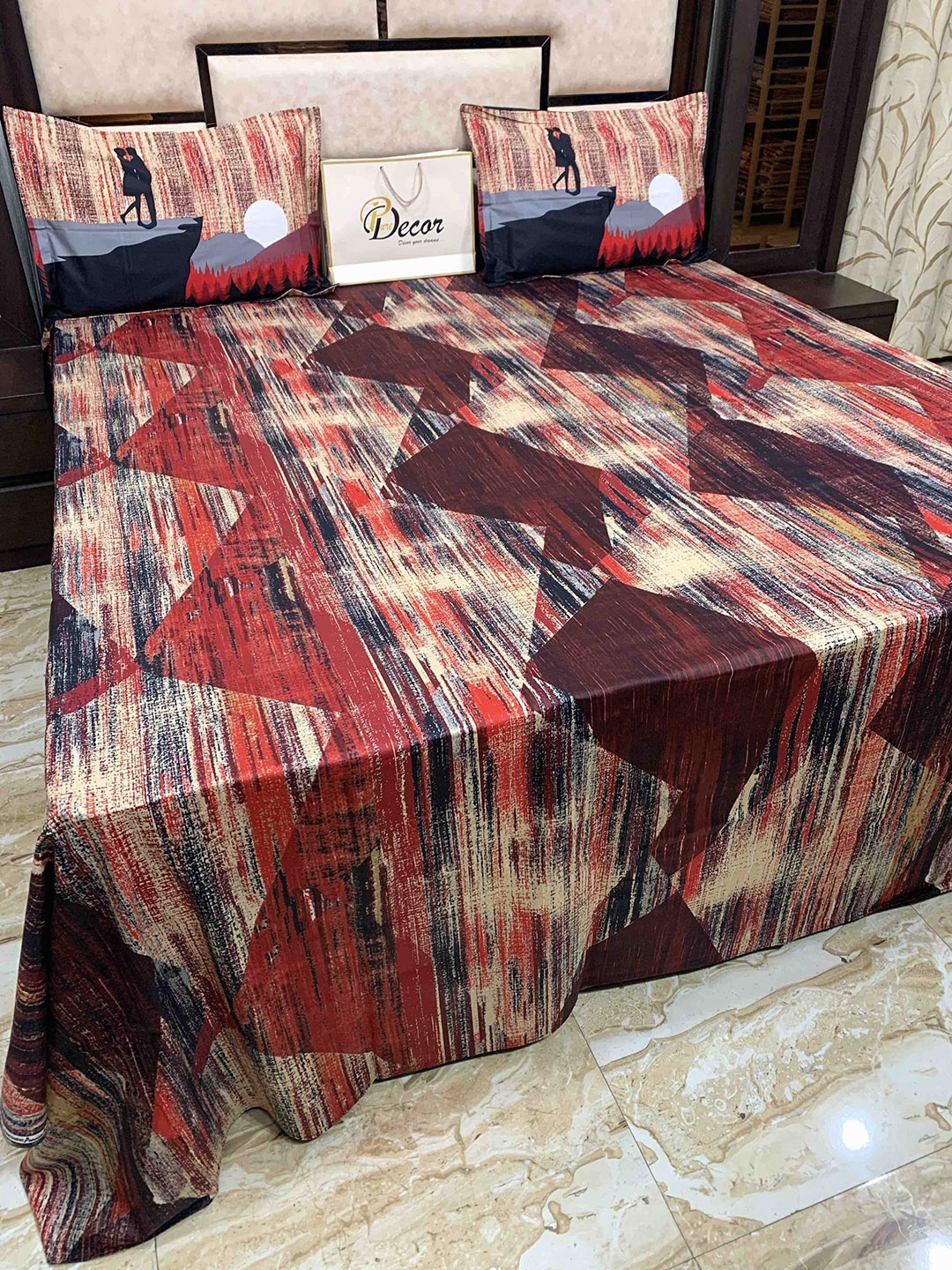 

Pure Decor Maroon 400 TC King Bedsheet with 2 Pillow Covers