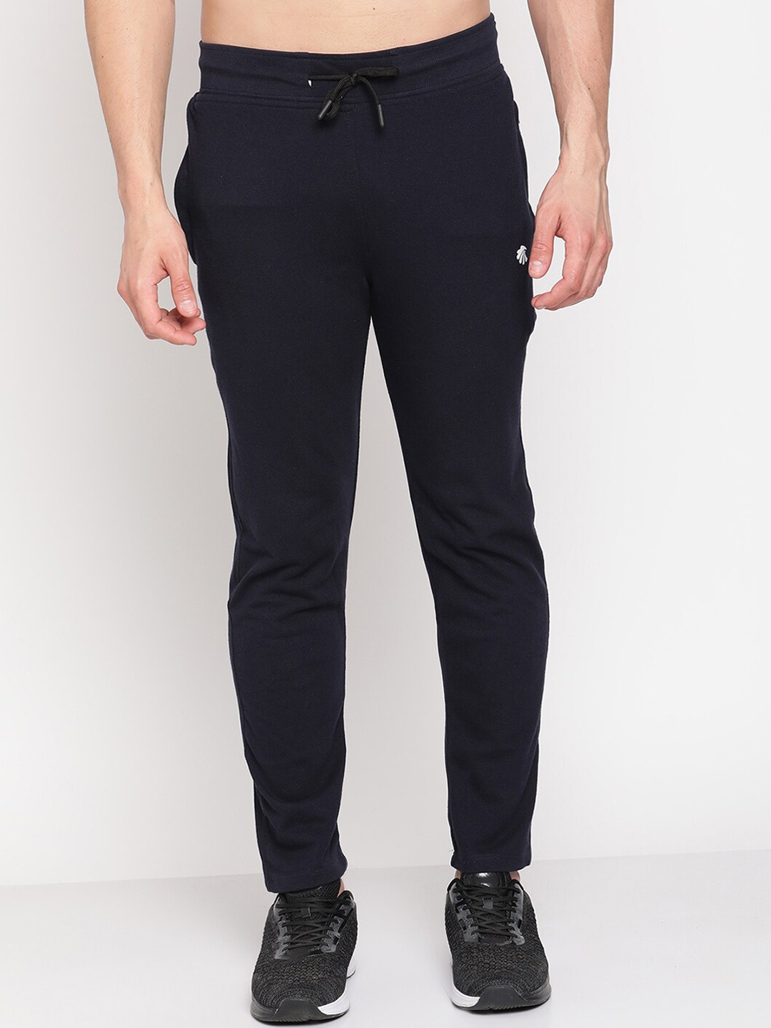 

Gallus Men Navy Blue Solid Cotton Track Pants