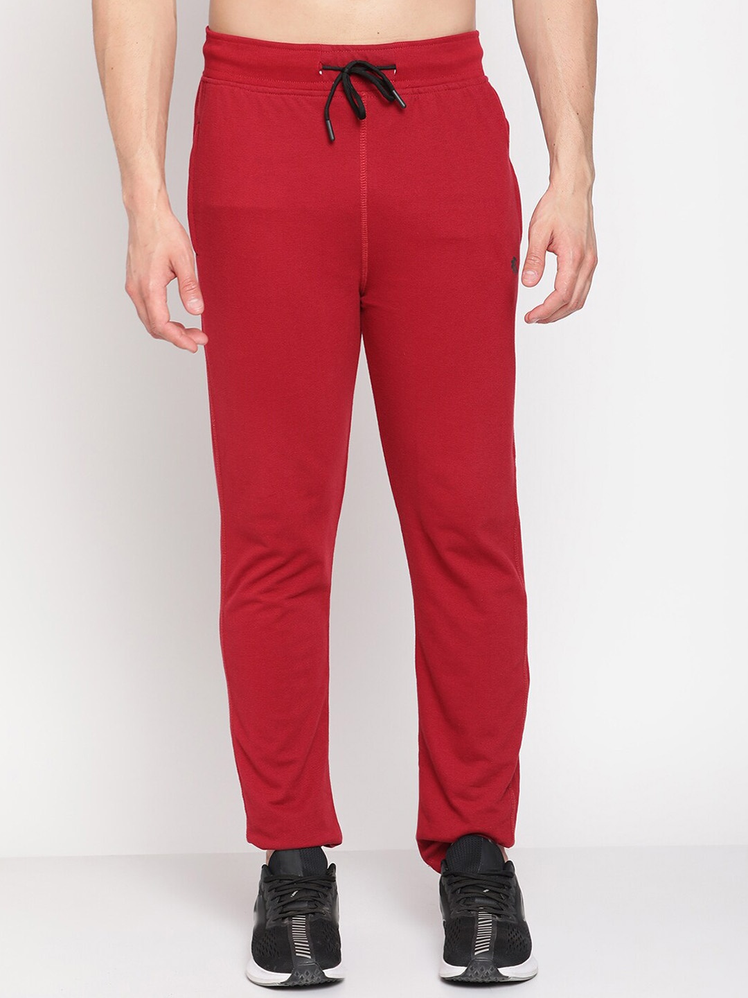 

Gallus Men Red Solid Cotton Track Pants