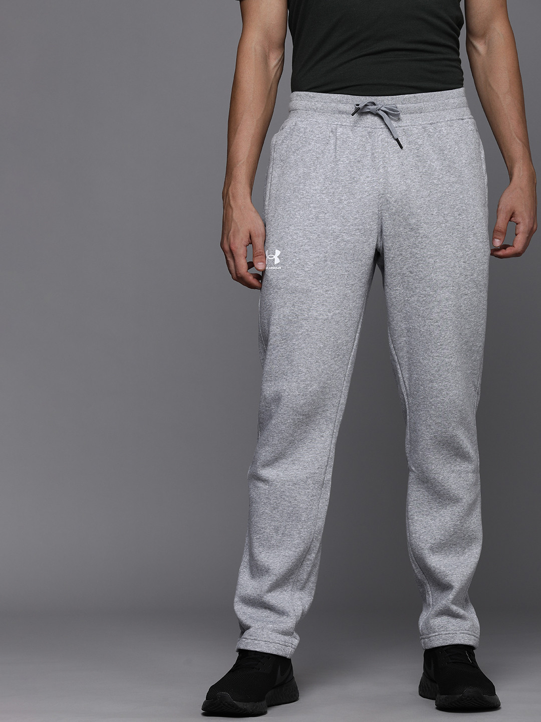 

UNDER ARMOUR Men Grey Solid UA Rival Fleece Track Pants