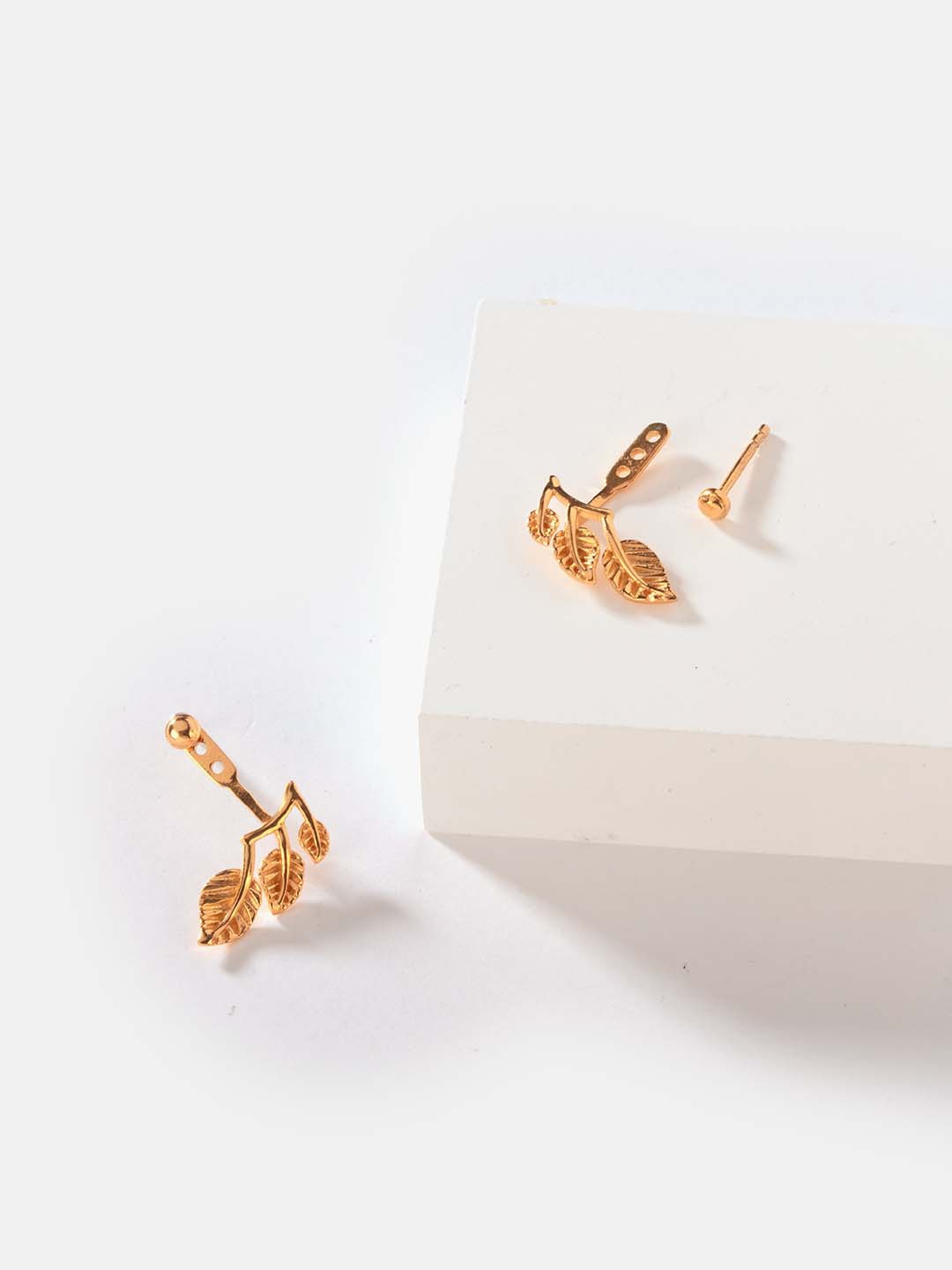 

SHAYA Gold-Toned Contemporary Half Hoop Earrings