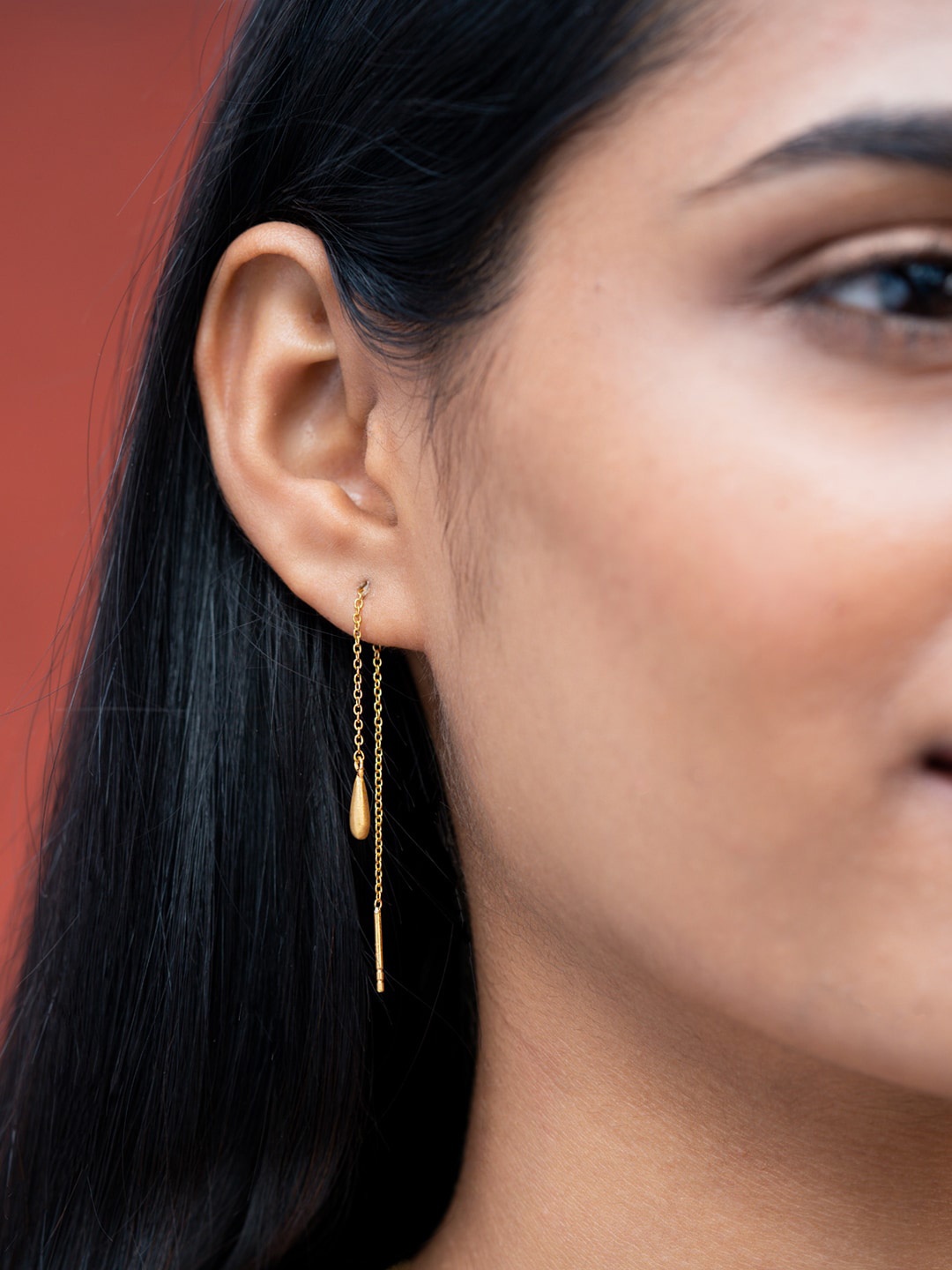

SHAYA Gold-Plated 925 Silver Contemporary Drop Earrings
