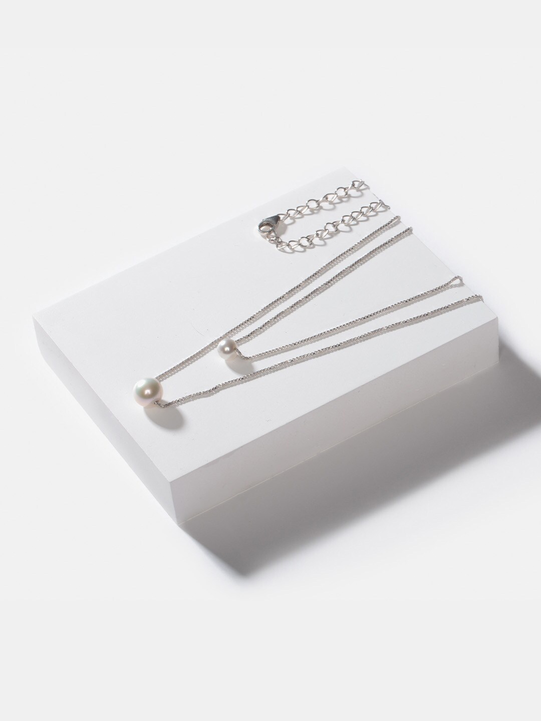 

SHAYA Silver-Toned & White Sterling Silver Necklace