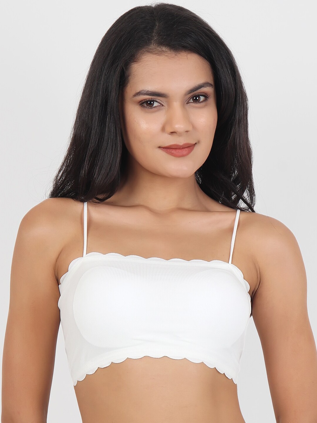 

Lebami White Seamless Non-Wired Bandeau Bra With Rapid Dry Technology