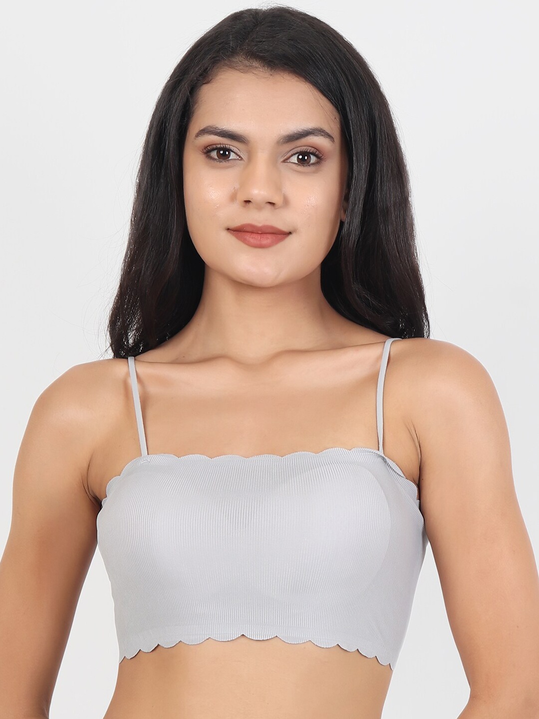 

Lebami Grey Bandeau Non-Wired Removable Padding Bra With Rapid Dry Technology 2030_L.Grey_30C